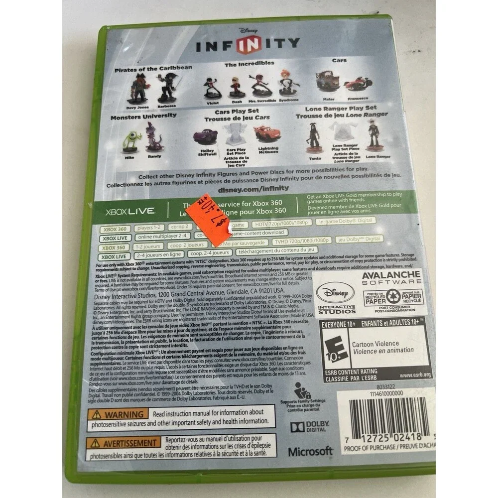 (, Works 100%) Disney Infinity - Microsoft Xbox 360 Tested Authentic